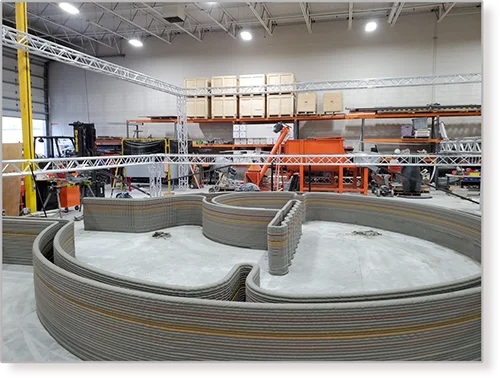 Studio House Printed with Mudbots Concrete Printer