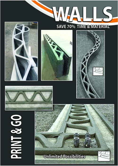 3D Printing of Concrete Walls using Mudbots