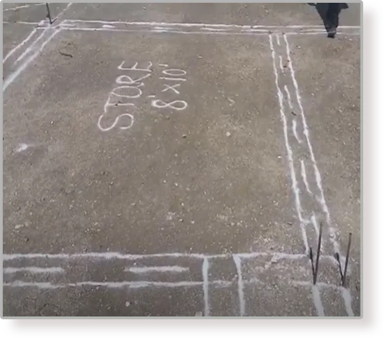 Layout for Footings Dig